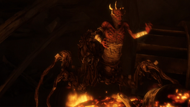 A very spider-y, crazed Maul living on the world of Lotho Minor.